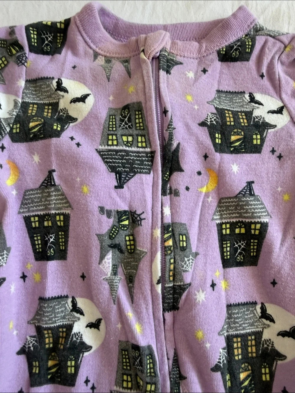 Old Navy Pink & Purple Halloween Footie One-Pieces size 0-3months